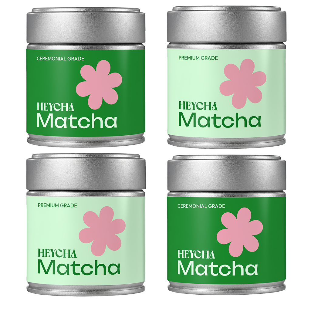 Kjøp Organic Matcha Green Tea Powder – Standard & Ceremonial Grade, 4x30g på nett - Rask levering