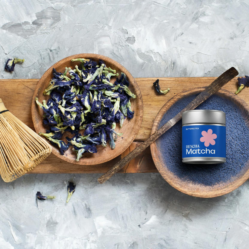 Blått Matchapulver Premium Fjärilsärtor, 30 g